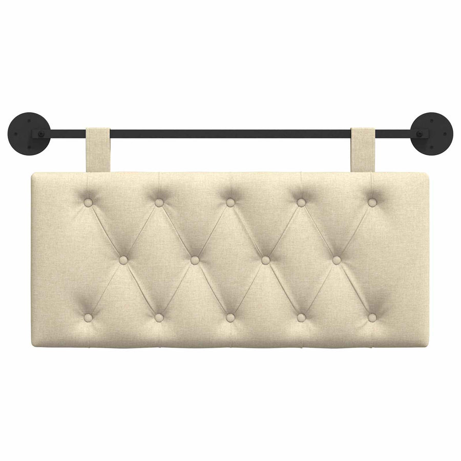 Hangend Hoofdeinde Wandgemonteerd Crème 100 x 55 x 7 cm Stof