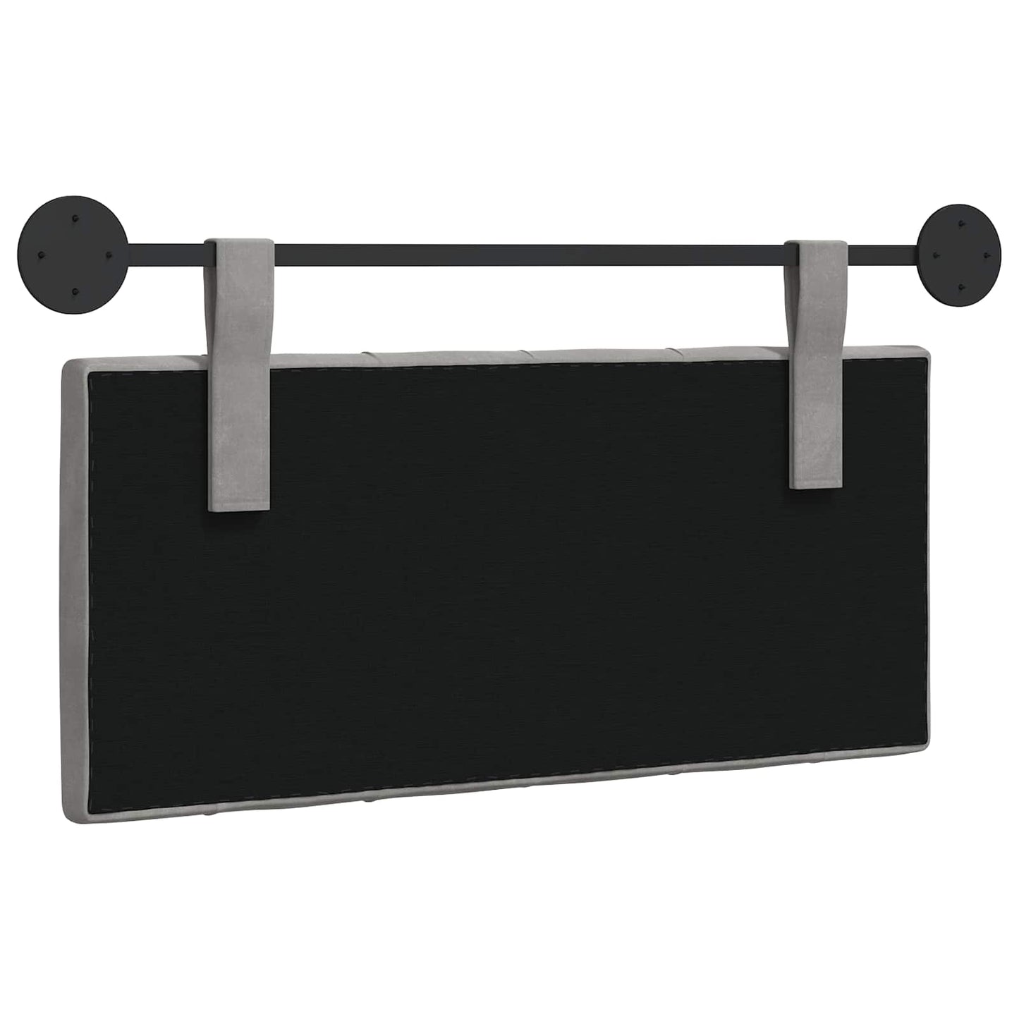 Hangend Hoofdeinde Lichtgrijs 100 x 55 x 7 cm Fluweel
