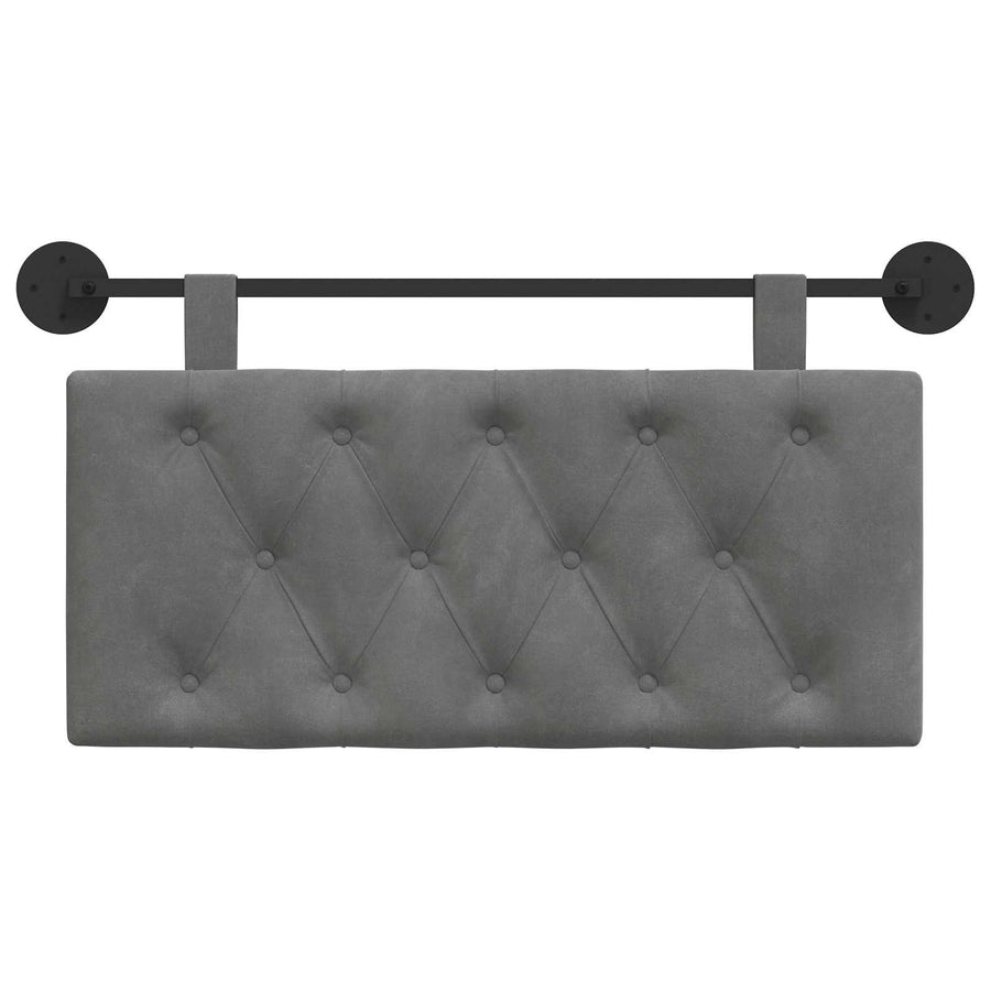 Hangend Hoofdeinde Donkergrijs 100 x 55 x 7 cm Fluweel