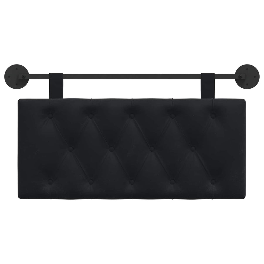 Hangend Hoofdeinde Wandgemonteerd Zwart 100 x 55 x 7 cm Fluweel