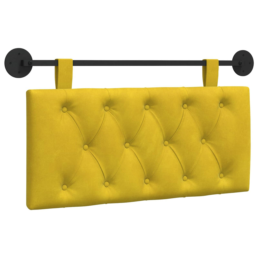 Hangend Hoofdeinde Wandgemonteerd Geel 100 x 55 x 7 cm Fluweel