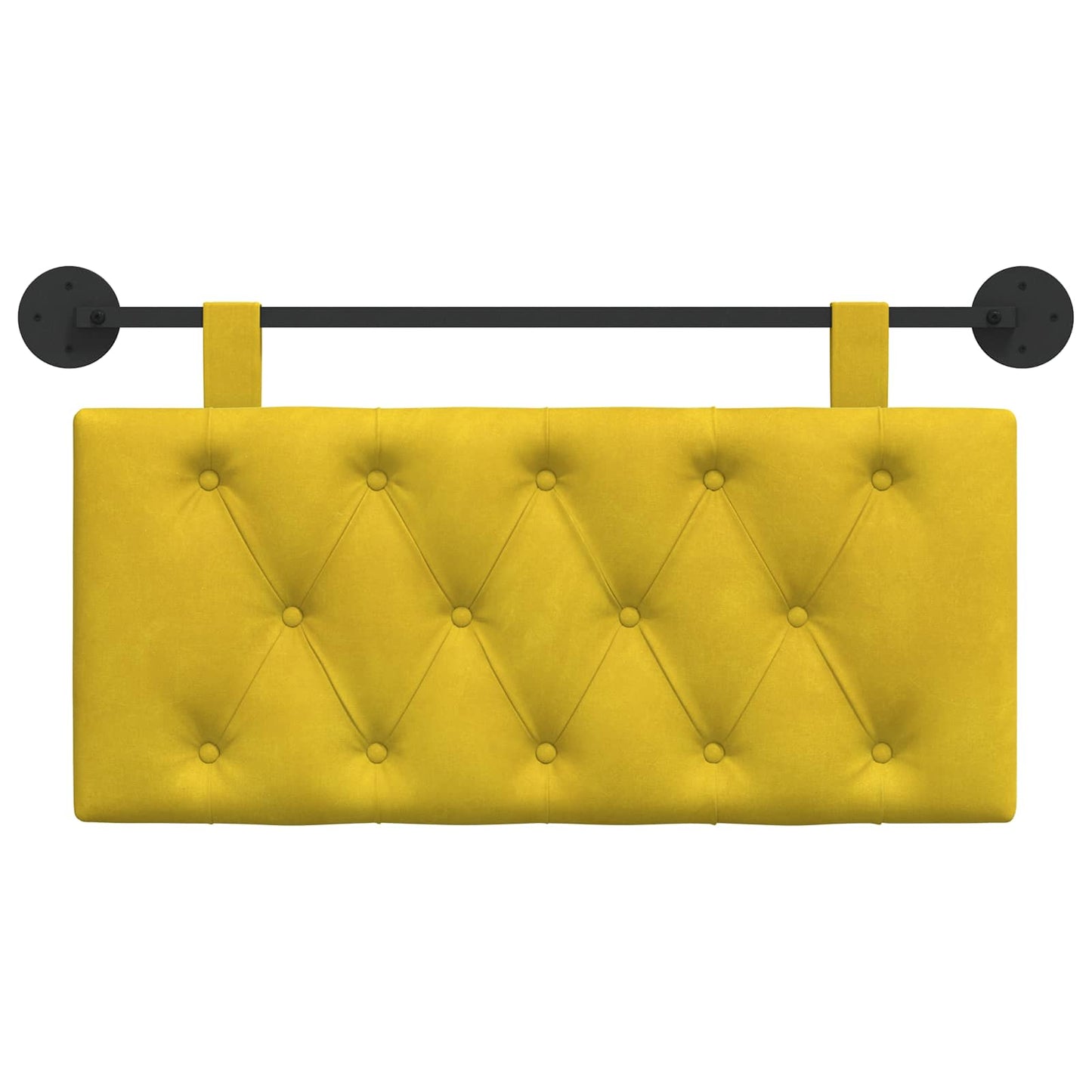 Hangend Hoofdeinde Wandgemonteerd Geel 100 x 55 x 7 cm Fluweel