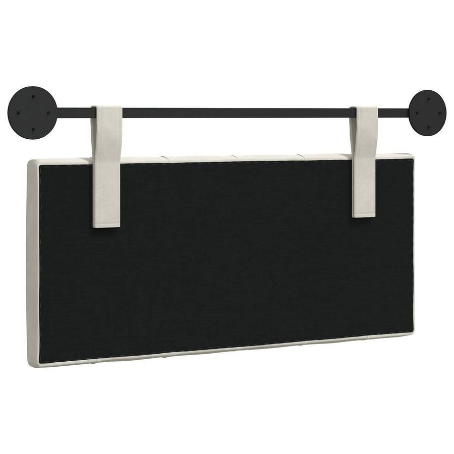 Hangend Hoofdeinde Wandgemonteerd Crème 100 x 55 x 7 cm Fluweel