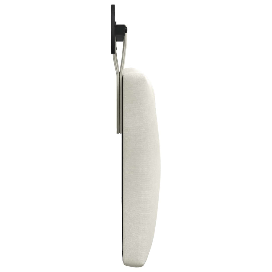 Hangend Hoofdeinde Wandgemonteerd Crème 100 x 55 x 7 cm Fluweel