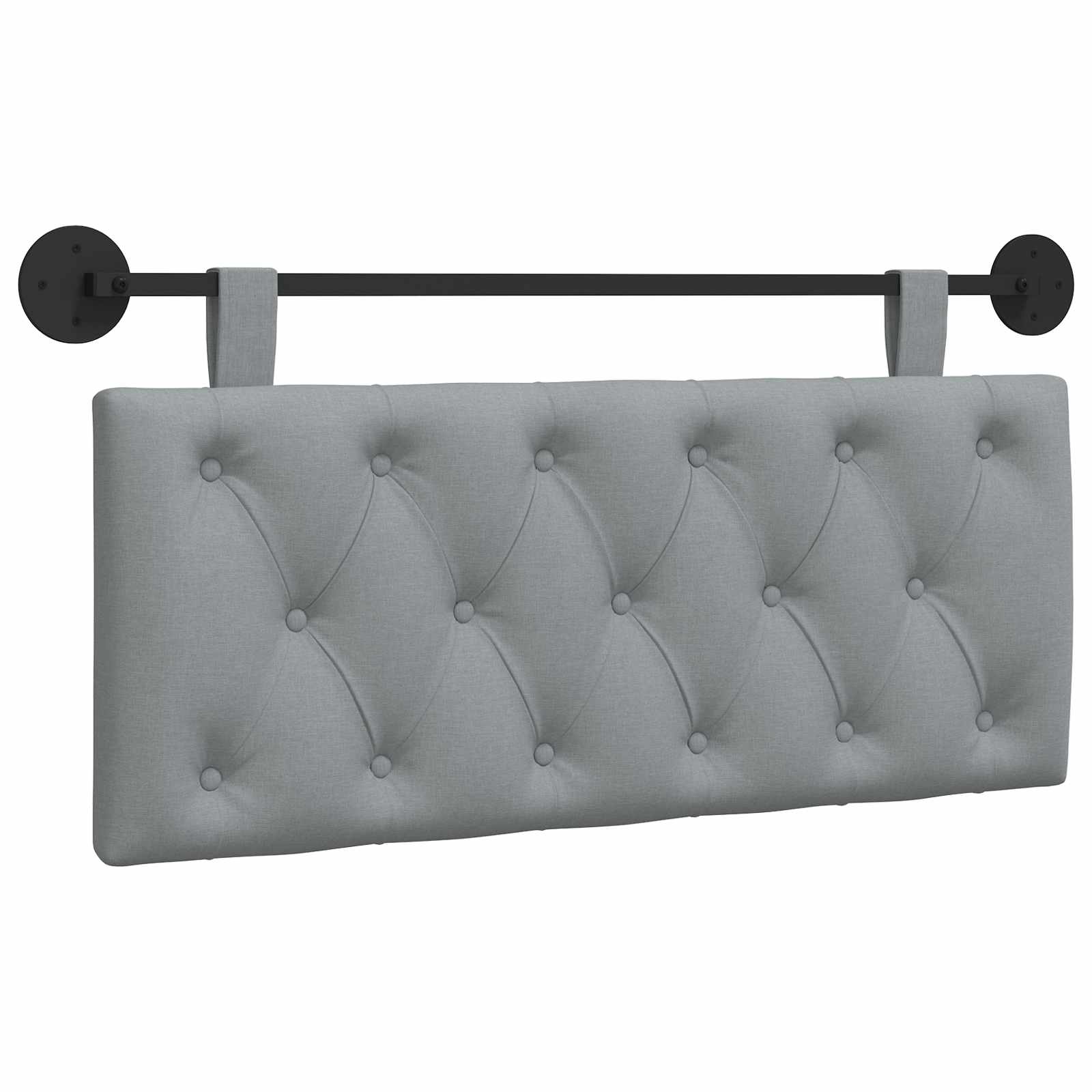Hangend Hoofdeinde Lichtgrijs 110 x 55 x 7 cm Stof