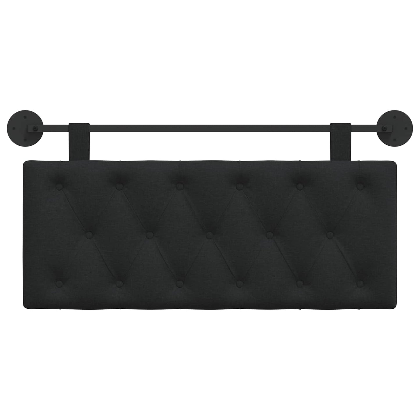 Hangend Hoofdeinde Wandgemonteerd Zwart 110 x 55 x 7 cm Stof