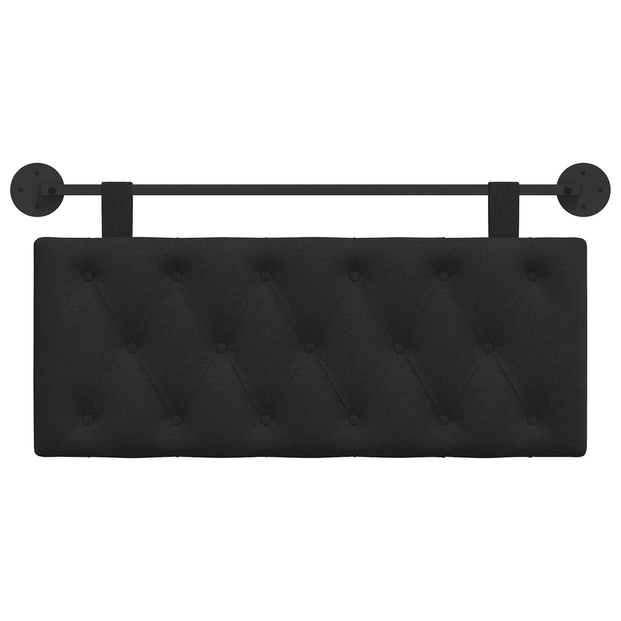 Hangend Hoofdeinde Wandgemonteerd Zwart 110 x 55 x 7 cm Stof