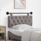 Hoofdbord 110x55x7 cm stof taupe wandmontage