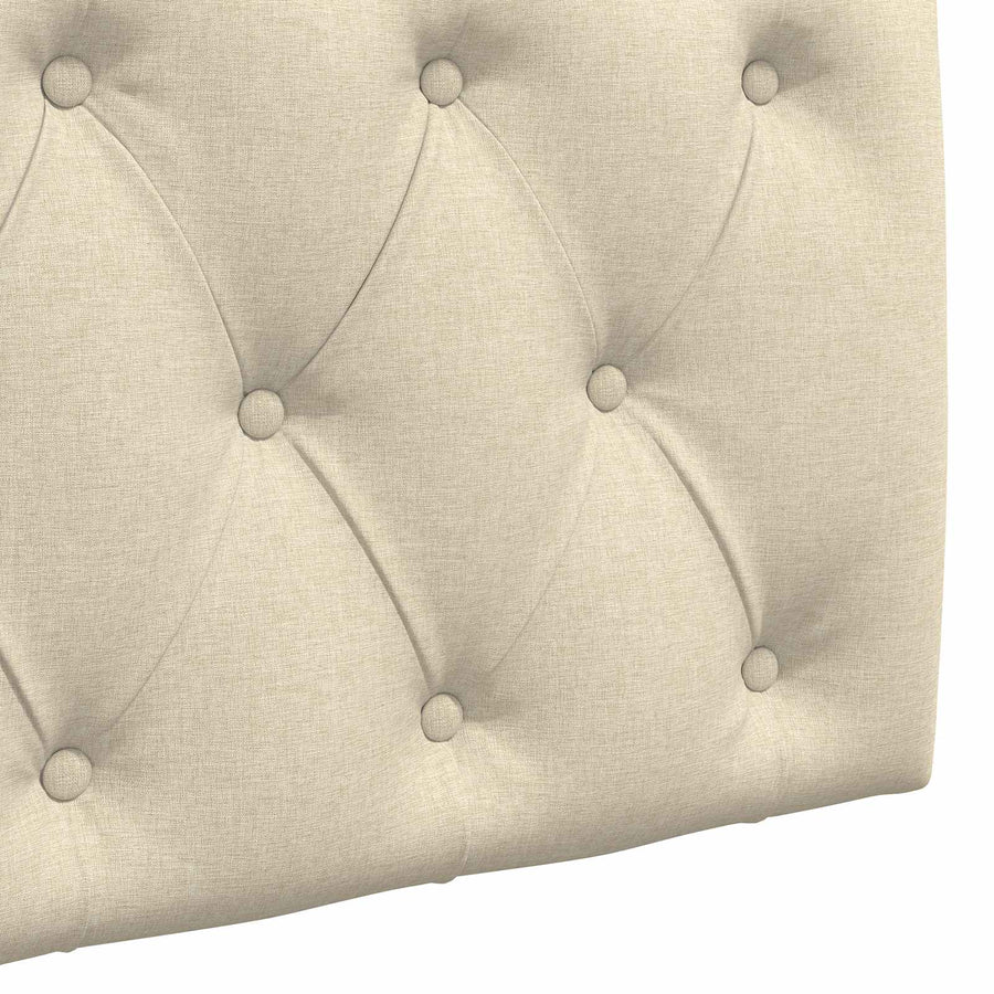 Hangend Hoofdeinde Wandgemonteerd Crème 110 x 55 x 7 cm Stof