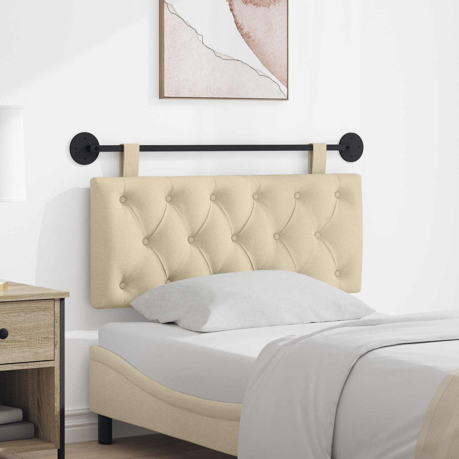 Hangend Hoofdeinde Wandgemonteerd Crème 110 x 55 x 7 cm Stof