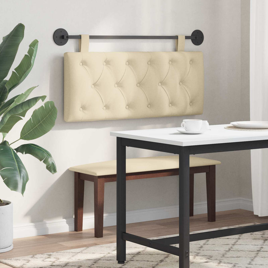 Hangend Hoofdeinde Wandgemonteerd Crème 110 x 55 x 7 cm Stof