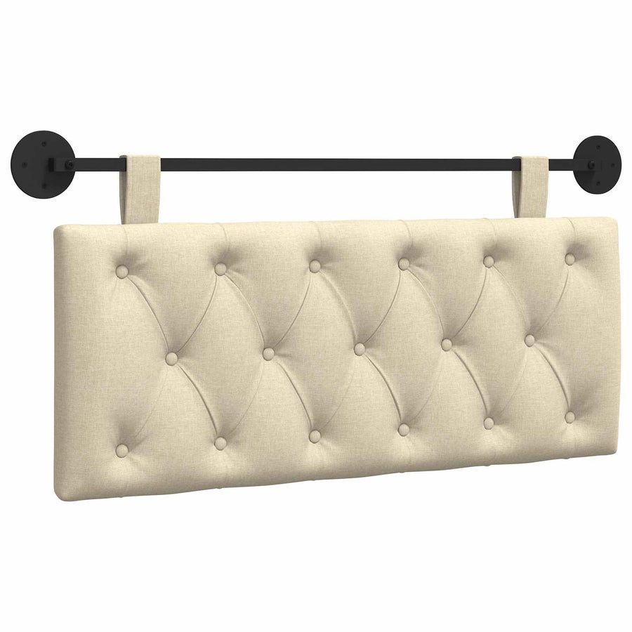 Hangend Hoofdeinde Wandgemonteerd Crème 110 x 55 x 7 cm Stof
