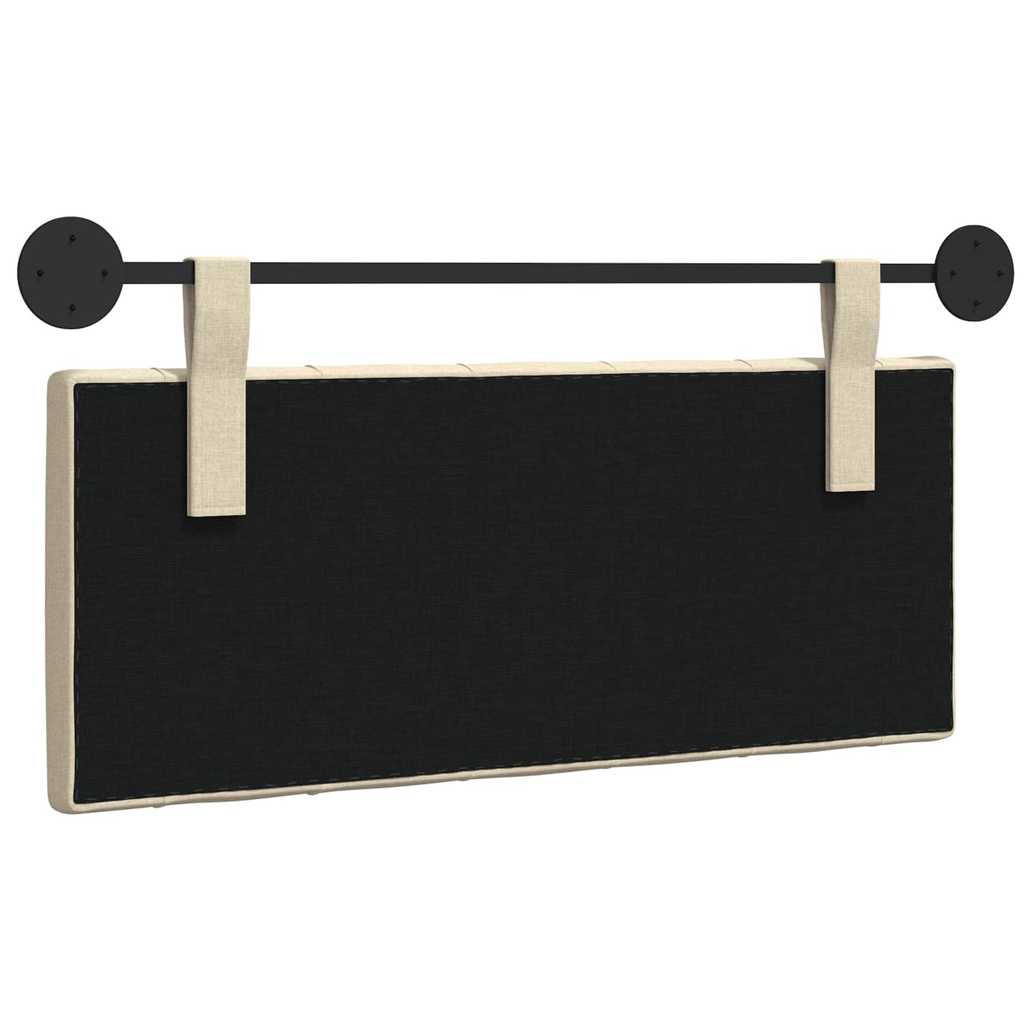 Hangend Hoofdeinde Wandgemonteerd Crème 110 x 55 x 7 cm Stof