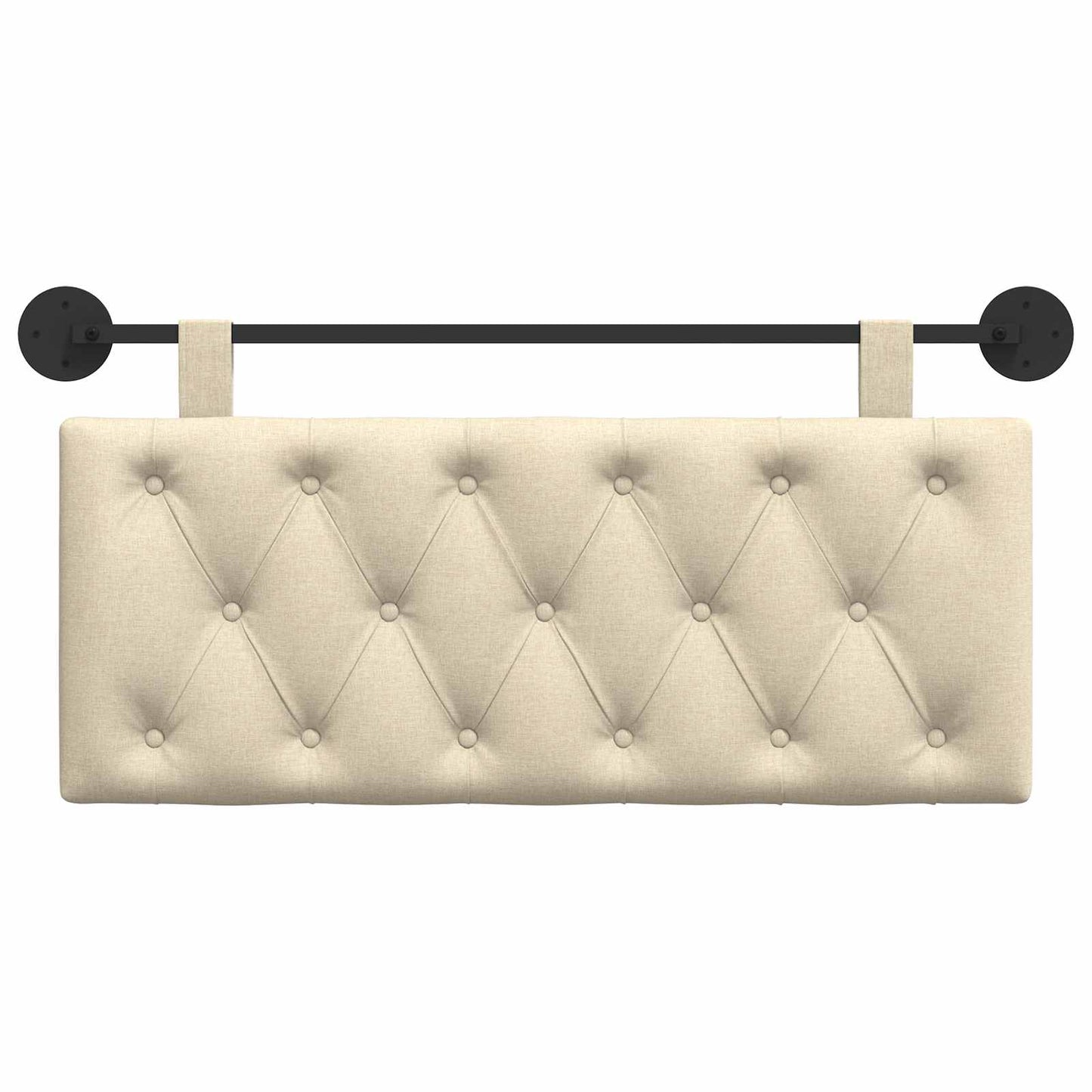 Hangend Hoofdeinde Wandgemonteerd Crème 110 x 55 x 7 cm Stof