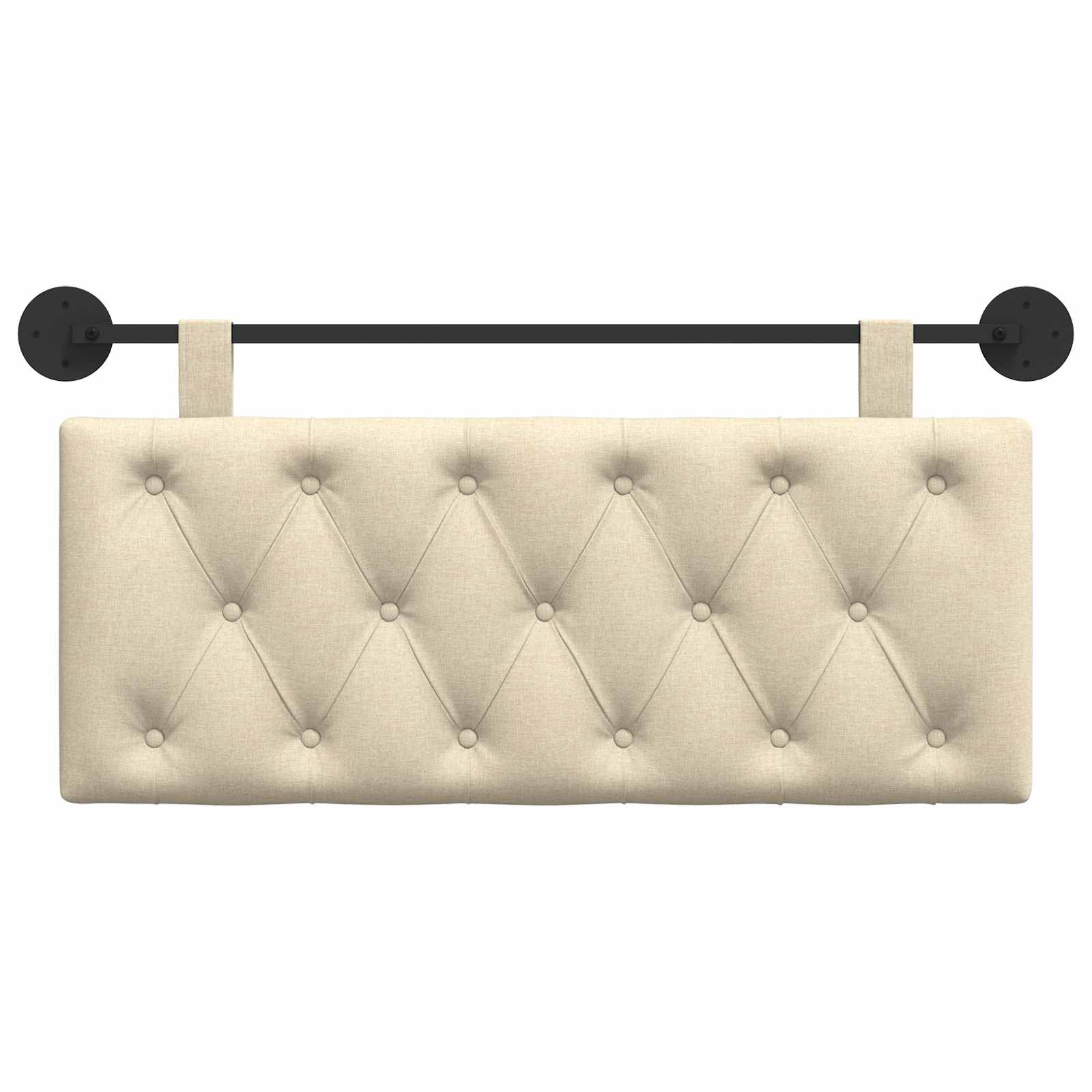 Hangend Hoofdeinde Wandgemonteerd Crème 110 x 55 x 7 cm Stof