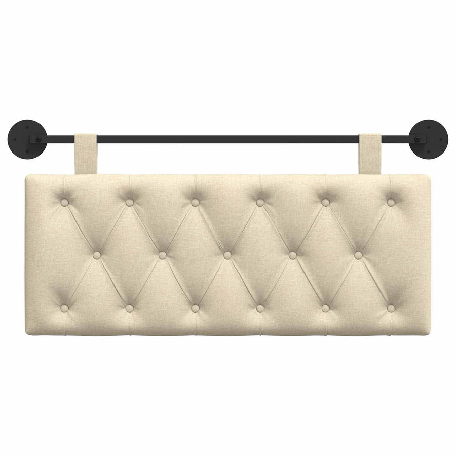 Hangend Hoofdeinde Wandgemonteerd Crème 110 x 55 x 7 cm Stof