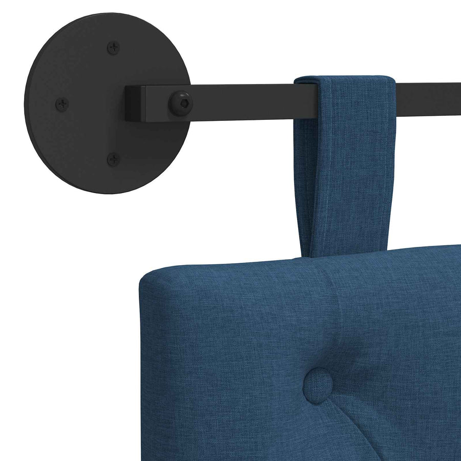 Hangend Hoofdeinde Wandgemonteerd Blauw 110 x 55 x 7 cm Stof