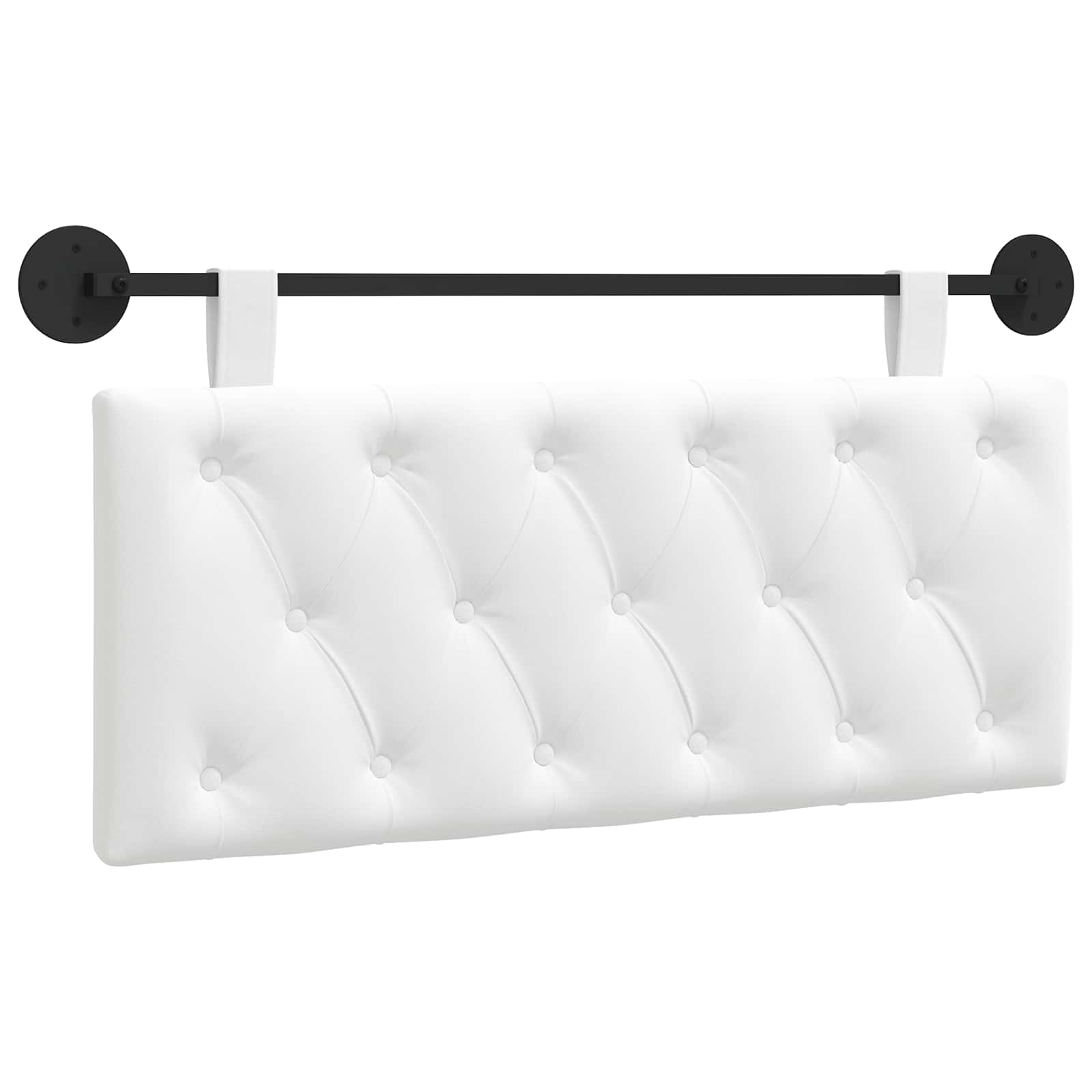Hangend Hoofdeinde Wandgemonteerd Wit 110 x 55 x 7 cm Stof