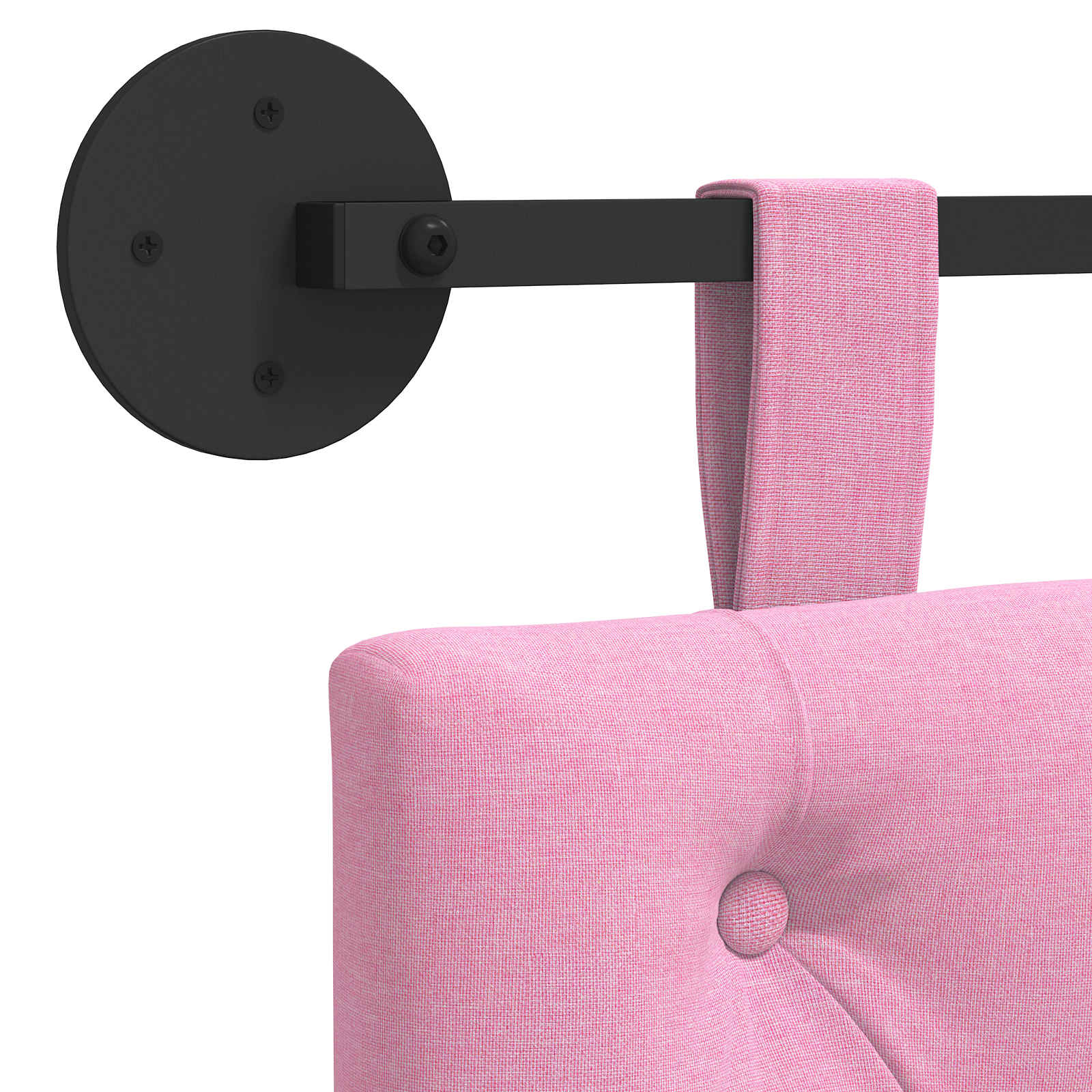 Hangend Hoofdeinde Wandgemonteerd Roze 110 x 55 x 7 cm Stof