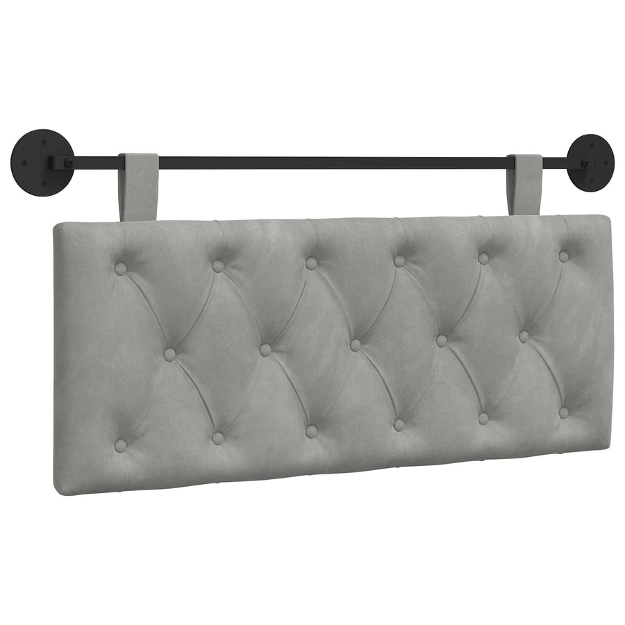 Hangend Hoofdeinde Lichtgrijs 110 x 55 x 7 cm Fluweel