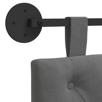 Hangend Hoofdeinde Donkergrijs 110 x 55 x 7 cm Fluweel