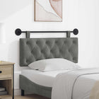 Wall Mounted Headboard Dark Grey 110 x 55 x 7 cm Velvet