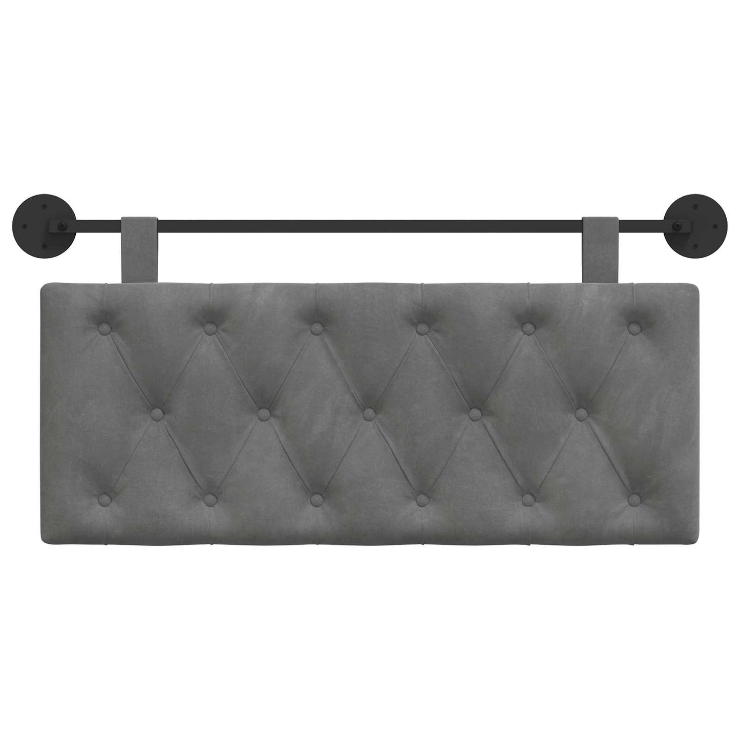 Hangend Hoofdeinde Donkergrijs 110 x 55 x 7 cm Fluweel