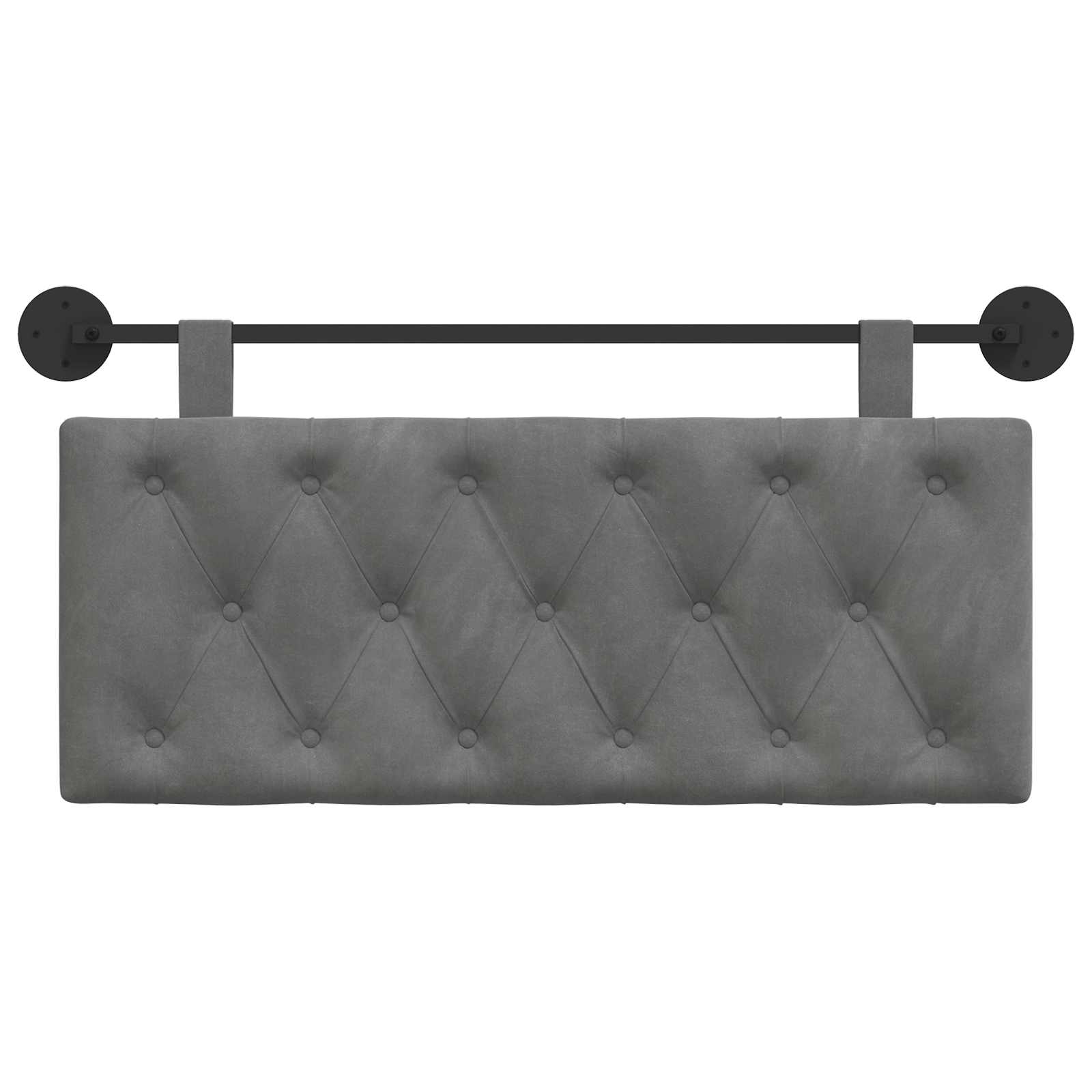Hangend Hoofdeinde Donkergrijs 110 x 55 x 7 cm Fluweel