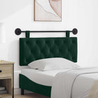 Hanging Headboard Dark Green 110 x 55 x 7 cm Velvet