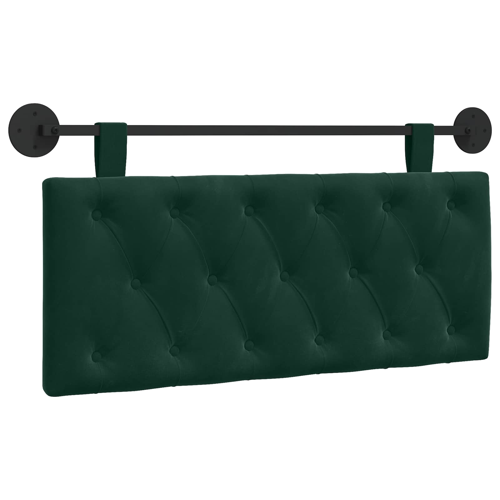 Hangend Hoofdeinde Donkergroen 110 x 55 x 7 cm Fluweel