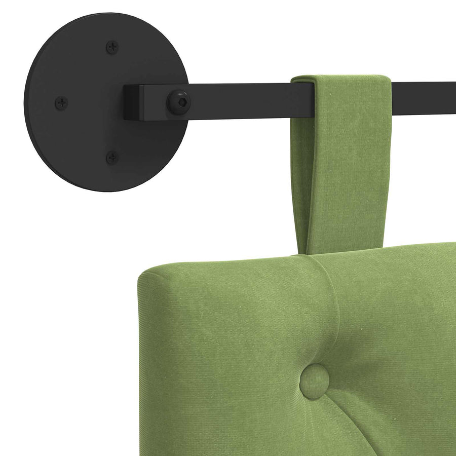 Hangend Hoofdeinde Lichtgroen 110 x 55 x 7 cm Fluweel