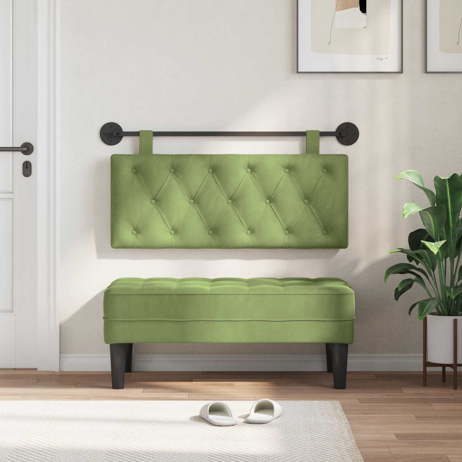 Hangend Hoofdeinde Lichtgroen 110 x 55 x 7 cm Fluweel