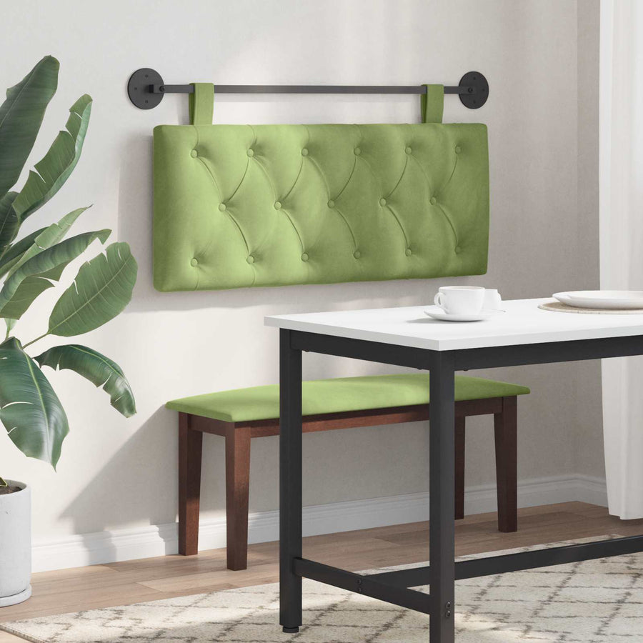 Hangend Hoofdeinde Lichtgroen 110 x 55 x 7 cm Fluweel