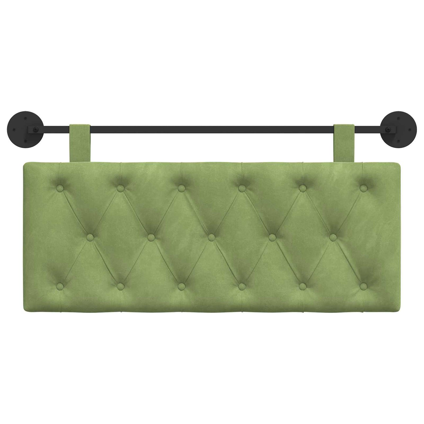 Hangend Hoofdeinde Lichtgroen 110 x 55 x 7 cm Fluweel