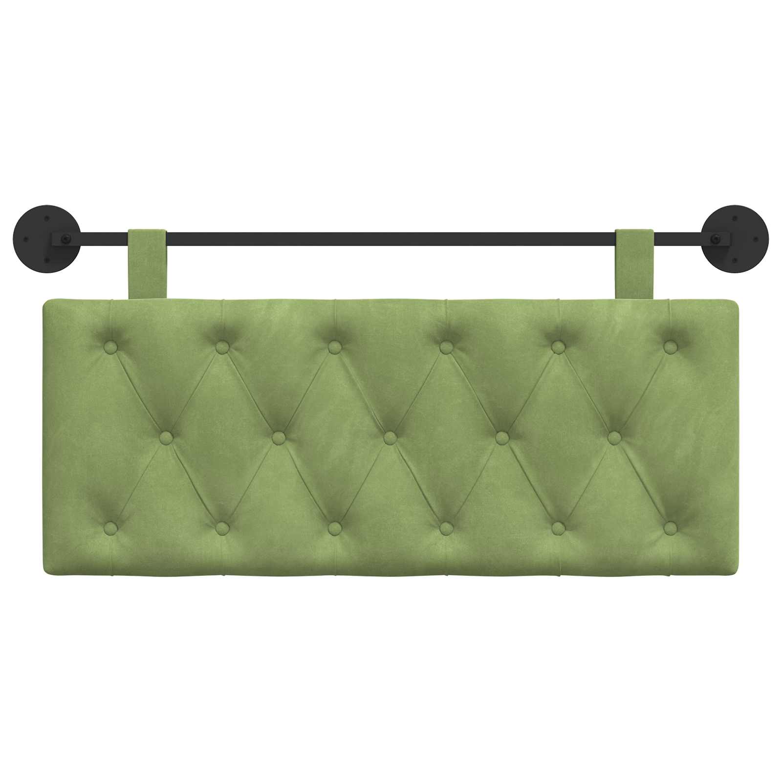 Hangend Hoofdeinde Lichtgroen 110 x 55 x 7 cm Fluweel