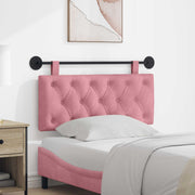 Hoofdeinde wandmontage 110x55x7 cm roze fluweel