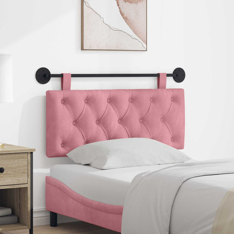 Hangend Hoofdeinde Wandgemonteerd Roze 110 x 55 x 7 cm Fluweel