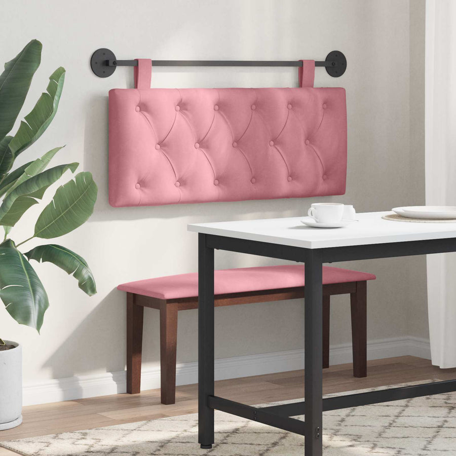 Hangend Hoofdeinde Wandgemonteerd Roze 110 x 55 x 7 cm Fluweel