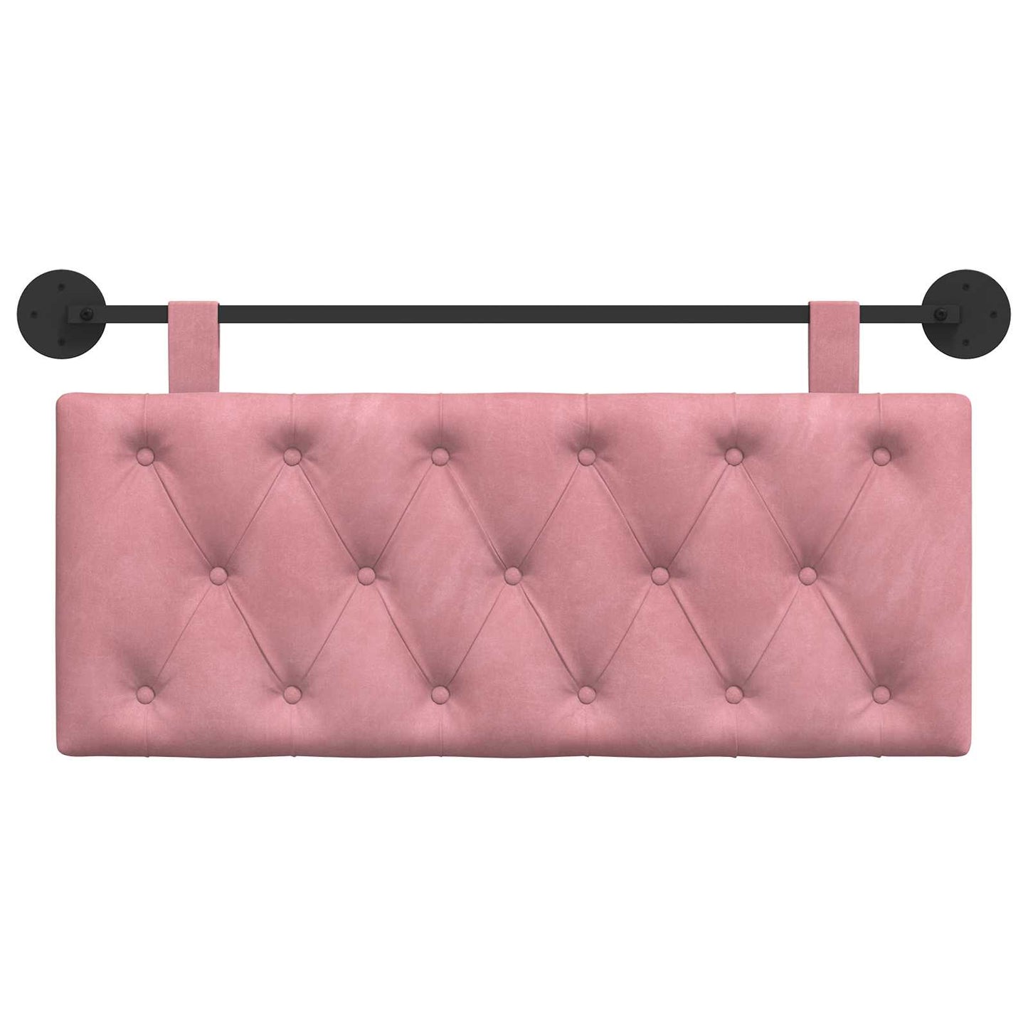 Hangend Hoofdeinde Wandgemonteerd Roze 110 x 55 x 7 cm Fluweel