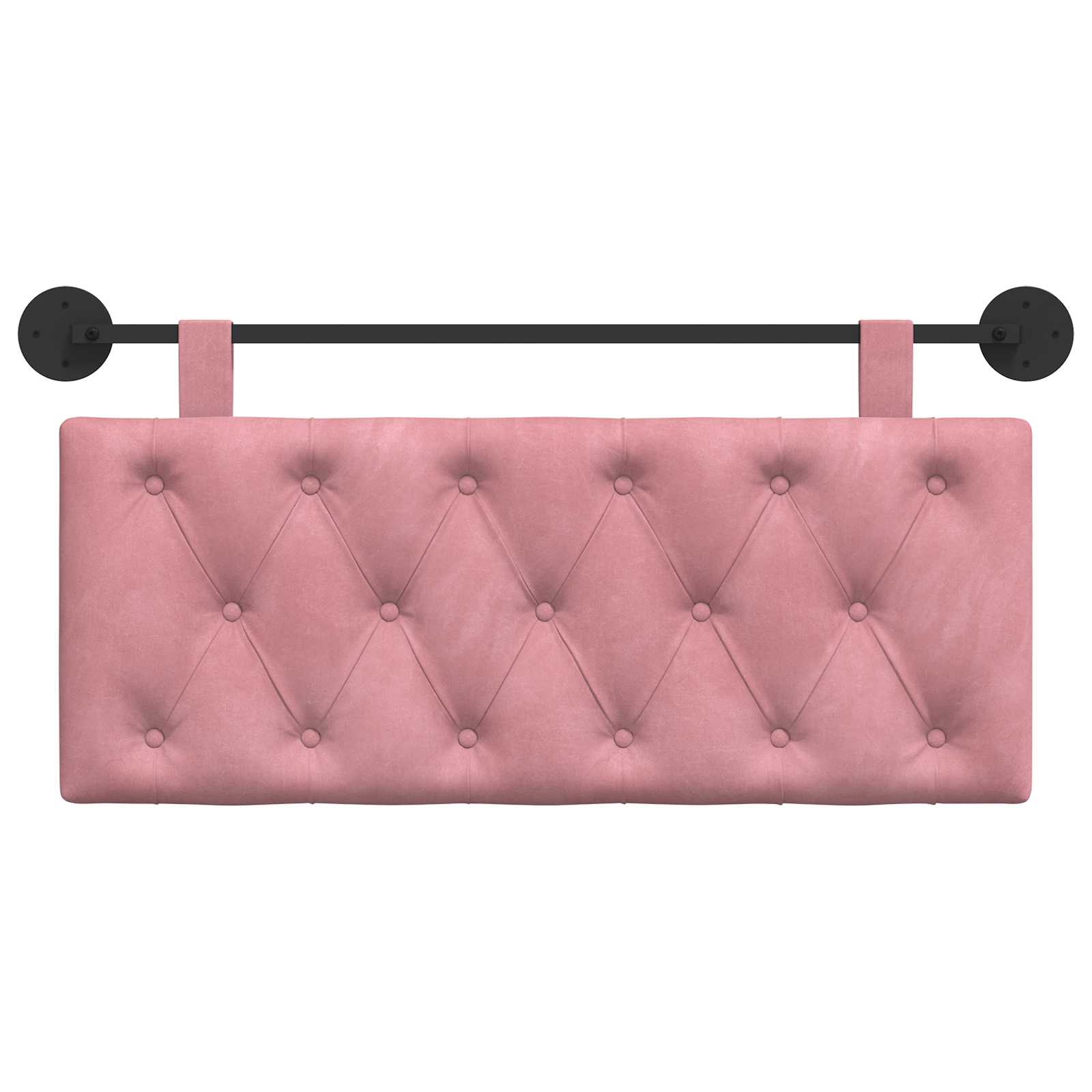 Hangend Hoofdeinde Wandgemonteerd Roze 110 x 55 x 7 cm Fluweel