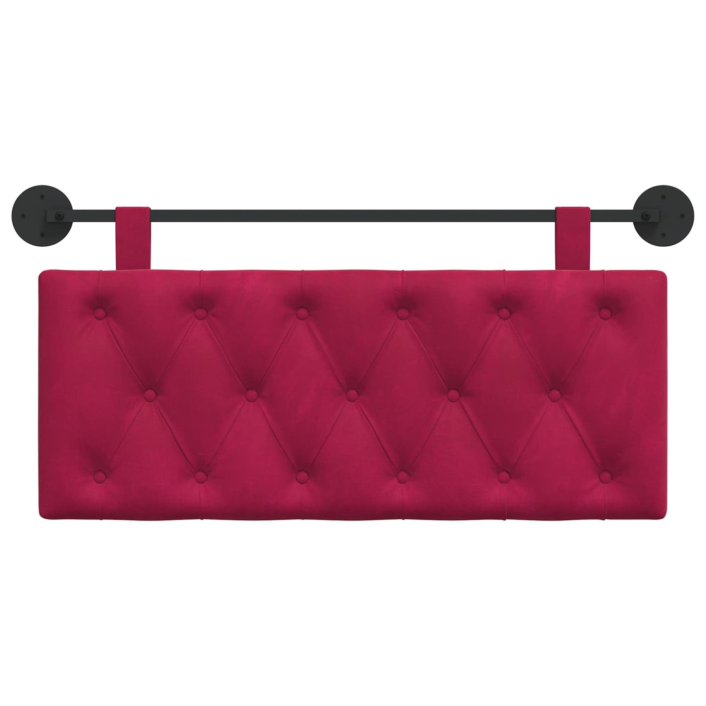 Hangend Hoofdeinde Wijnrood 110 x 55 x 7 cm Fluweel