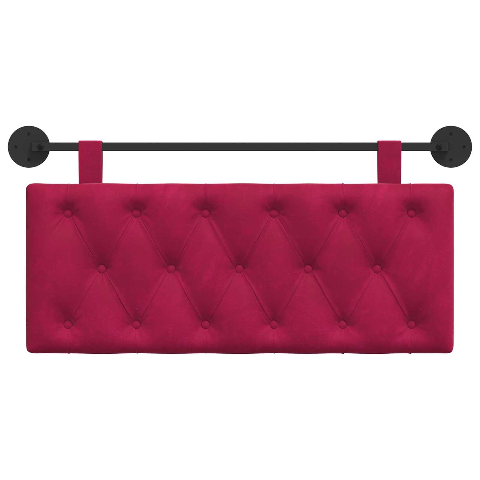 Hangend Hoofdeinde Wijnrood 110 x 55 x 7 cm Fluweel