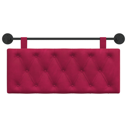 Hangend Hoofdeinde Wijnrood 110 x 55 x 7 cm Fluweel