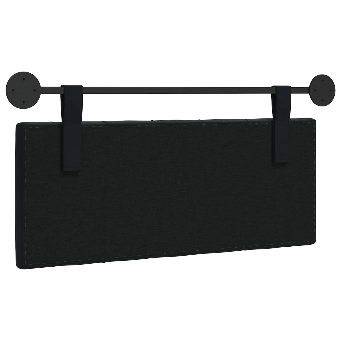 Hangend Hoofdeinde Wandgemonteerd Zwart 110 x 55 x 7 cm Fluweel