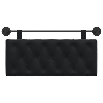 Hangend Hoofdeinde Wandgemonteerd Zwart 110 x 55 x 7 cm Fluweel