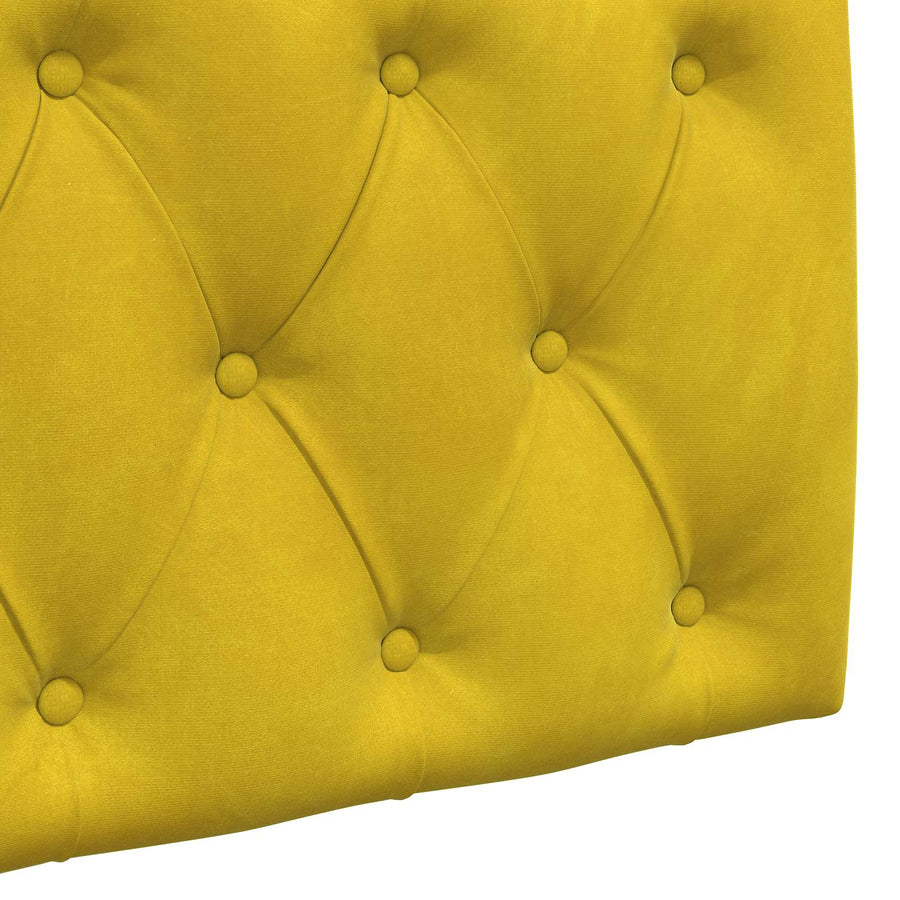 Hangend Hoofdeinde Wandgemonteerd Geel 110 x 55 x 7 cm Fluweel