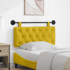Hoofdbord wandmontage 110x55x7 cm geel fluweel