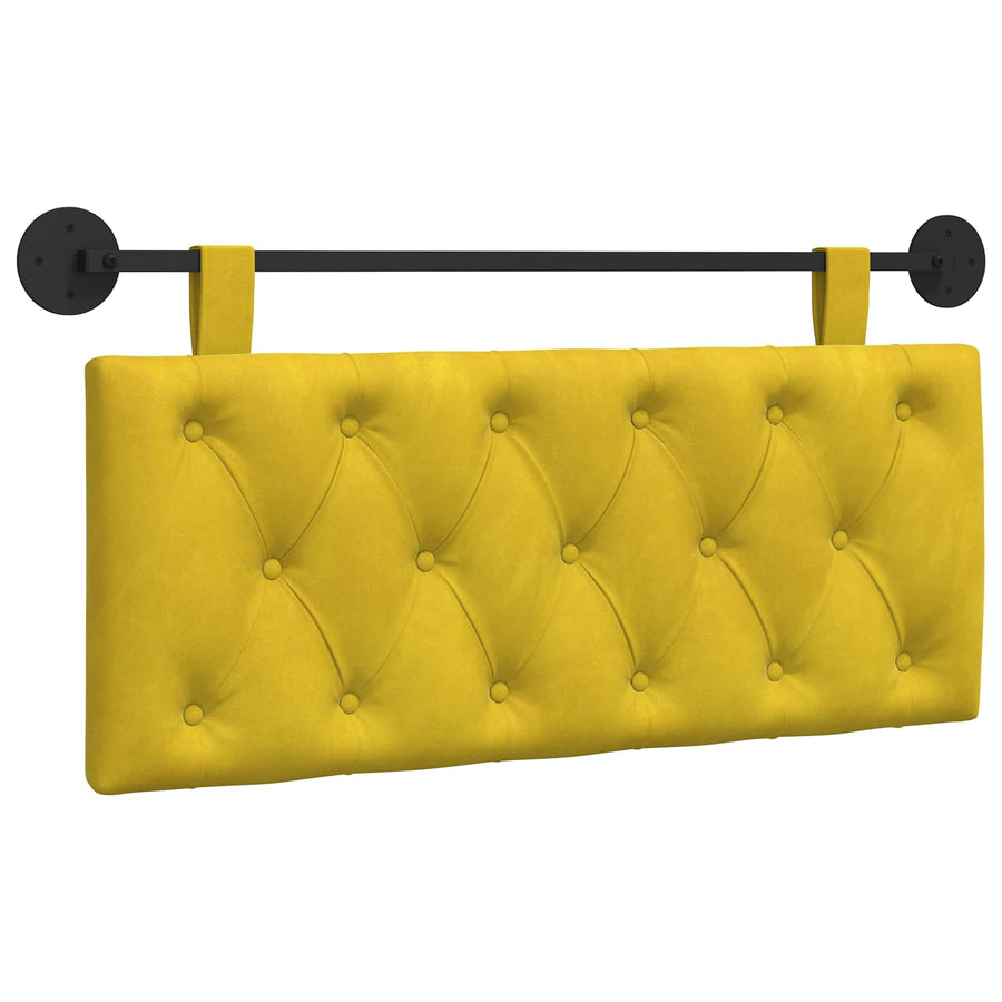 Hangend Hoofdeinde Wandgemonteerd Geel 110 x 55 x 7 cm Fluweel