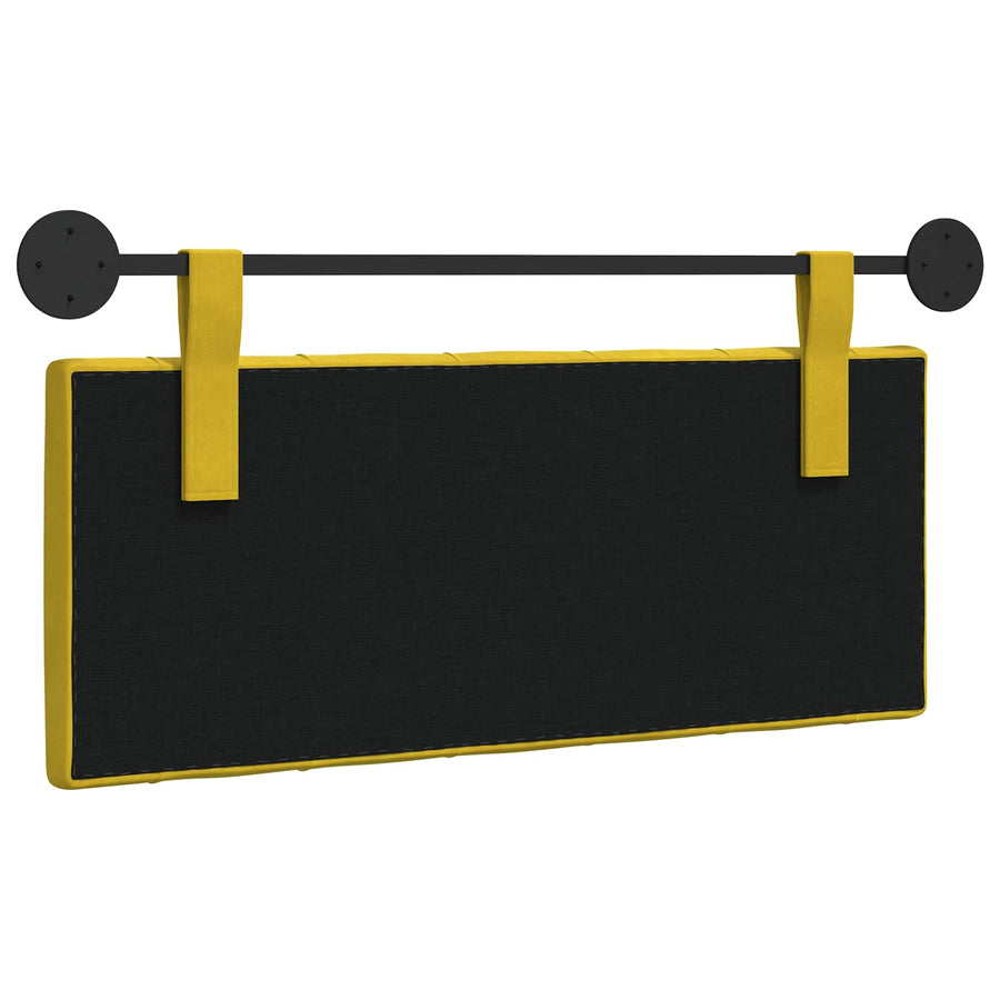 Hangend Hoofdeinde Wandgemonteerd Geel 110 x 55 x 7 cm Fluweel