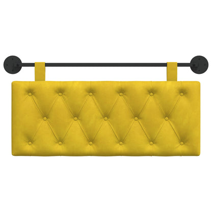 Hangend Hoofdeinde Wandgemonteerd Geel 110 x 55 x 7 cm Fluweel
